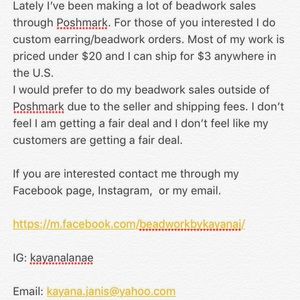 Custom Native American Beadwork.